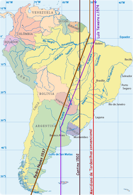 Meridianos Tordesilhas
