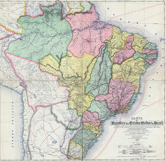 Mapa do Brasil em 1892